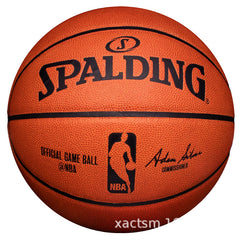 Spalding 74-569Y Indoor game leather basketball