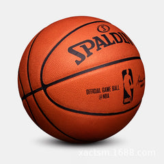 Spalding 74-569Y Indoor game leather basketball