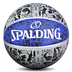 Spalding Basketball No. 7 Graffiti Outdoor Blue Ball 84-478Y