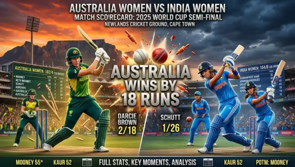 Australia women's national cricket team vs India women's national cricket team match scorecard