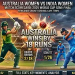 Australia women's national cricket team vs India women's national cricket team match scorecard