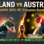 England cricket team vs Australian men's cricket team match scorecard