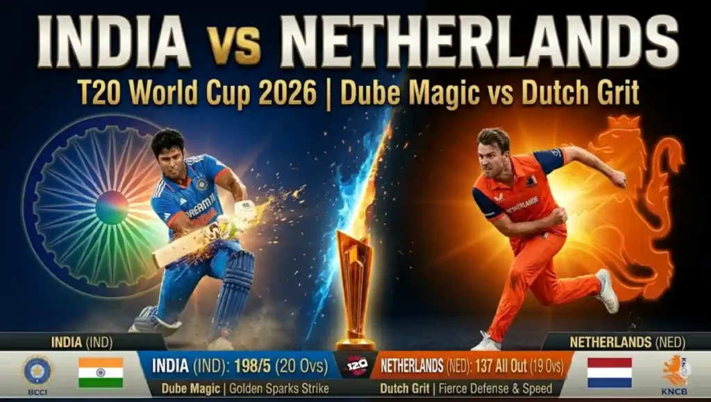 India national cricket team vs Netherlands national cricket team match scorecard