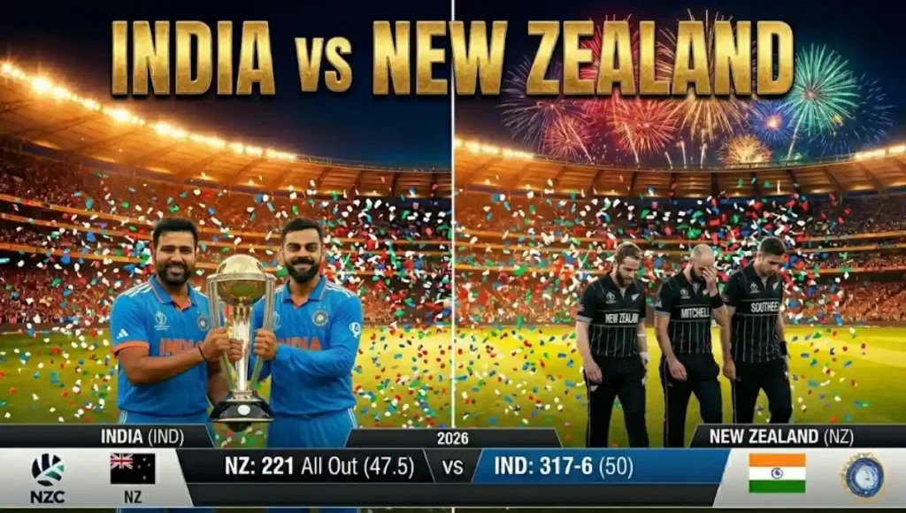 India national cricket team vs New Zealand national cricket team match scorecard