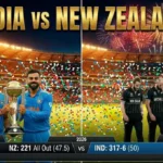 India national cricket team vs New Zealand national cricket team match scorecard