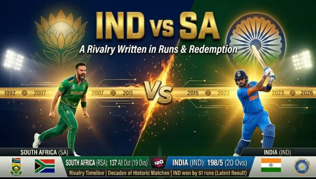 India national cricket team vs South Africa national cricket team timeline