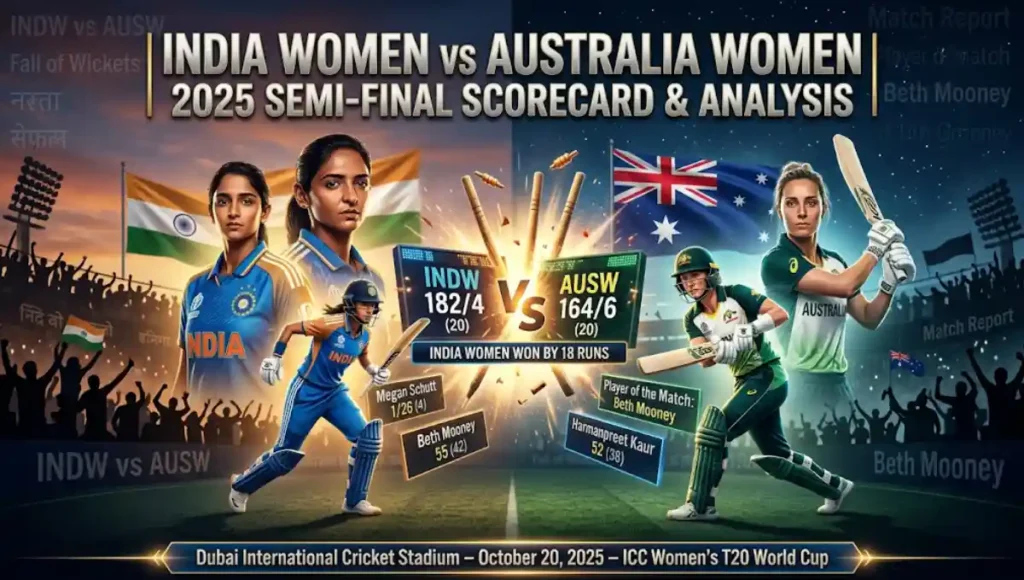 India women's national cricket team vs Australia women's national cricket team match scorecard