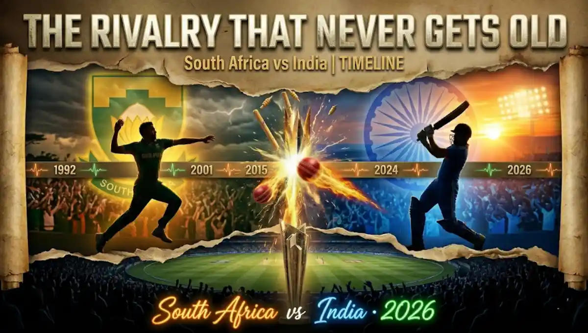 South Africa national cricket team vs India national cricket team timeline