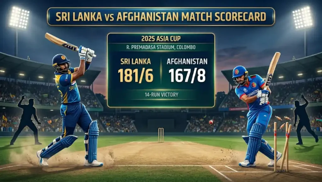 Sri Lanka national cricket team vs Afghanistan national cricket team match scorecard