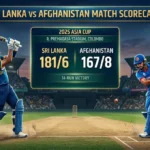 Sri Lanka national cricket team vs Afghanistan national cricket team match scorecard