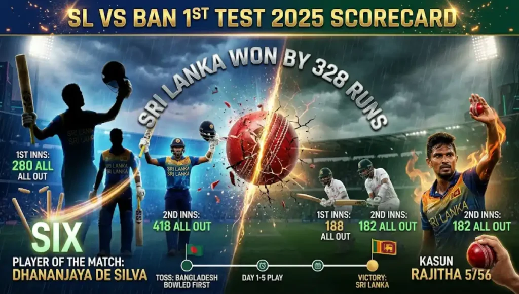 sri lanka national cricket team vs bangladesh national cricket team match scorecard