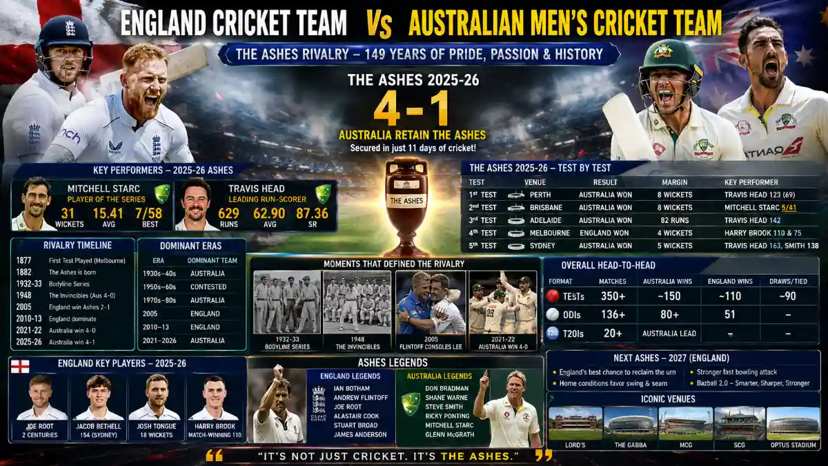 England Cricket Team vs Australian Men's Cricket Team