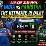 India National Cricket Team vs Pakistan National Cricket Team Timeline