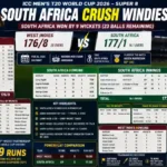 south africa national cricket team vs west indies cricket team match scorecard
