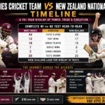 west indies cricket team vs new zealand national cricket team timeline