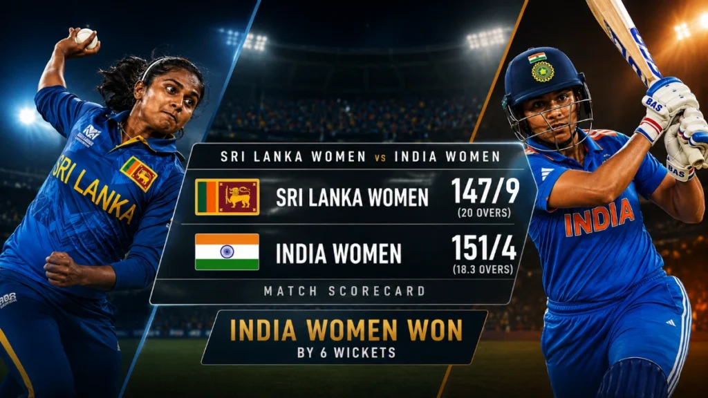 Sri Lanka Women's vs India Women's National Cricket Team Match Scorecard