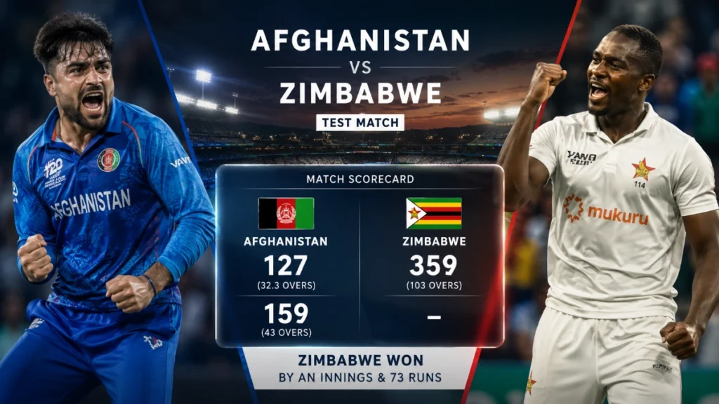Afghanistan vs Zimbabwe Cricket Team Match Scorecard 2025