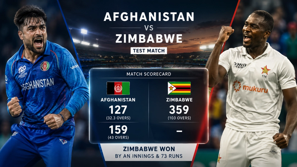 Afghanistan vs Zimbabwe Cricket Team Match Scorecard 2025