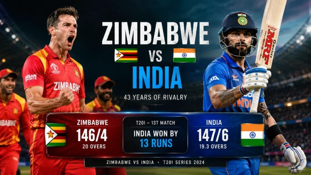 Zimbabwe vs India Cricket Team Timeline
