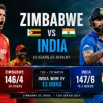 Zimbabwe vs India Cricket Team Timeline