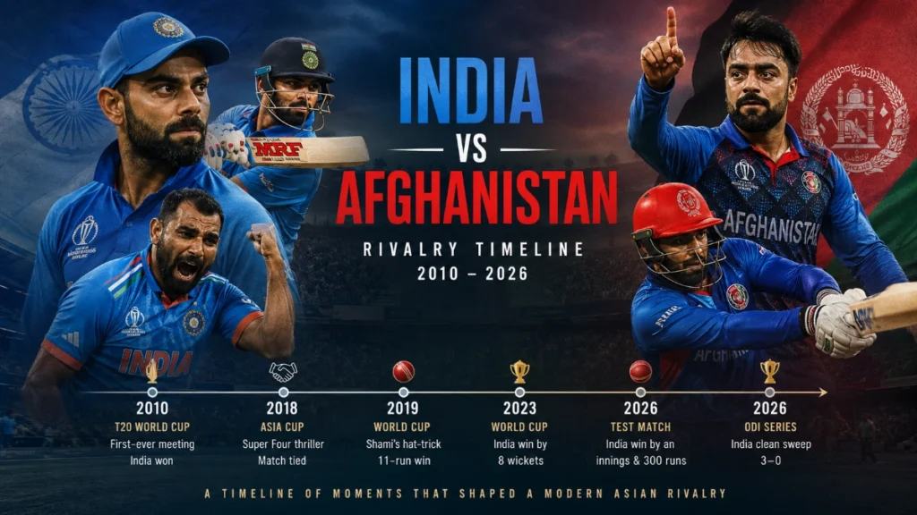 India vs Afghanistan Cricket Timeline