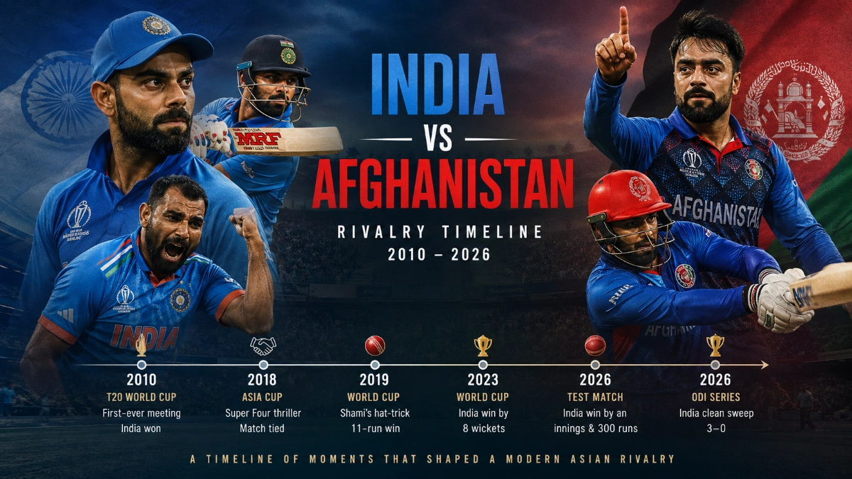 India vs Afghanistan Cricket Timeline