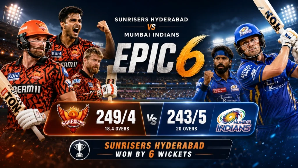Sunrisers Hyderabad vs Mumbai Indians Match