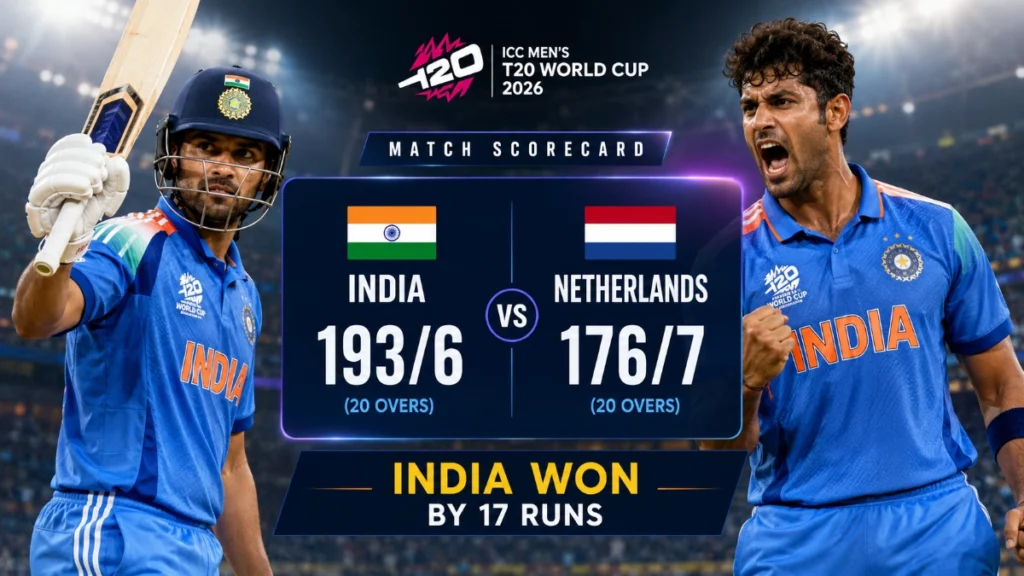 India vs Netherlands Scorecard