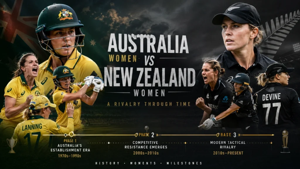 Australia Women's vs New Zealand Women's National Cricket Team Timeline
