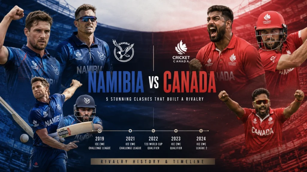 Namibia vs Canada National Cricket Team Timeline