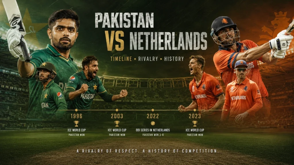 Pakistan vs Netherlands National Cricket Team Timeline