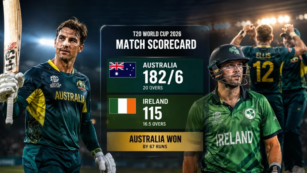 Australia vs Ireland 2026 Live: Epic Scorecard