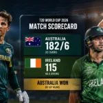 Australia vs Ireland 2026 Live: Epic Scorecard