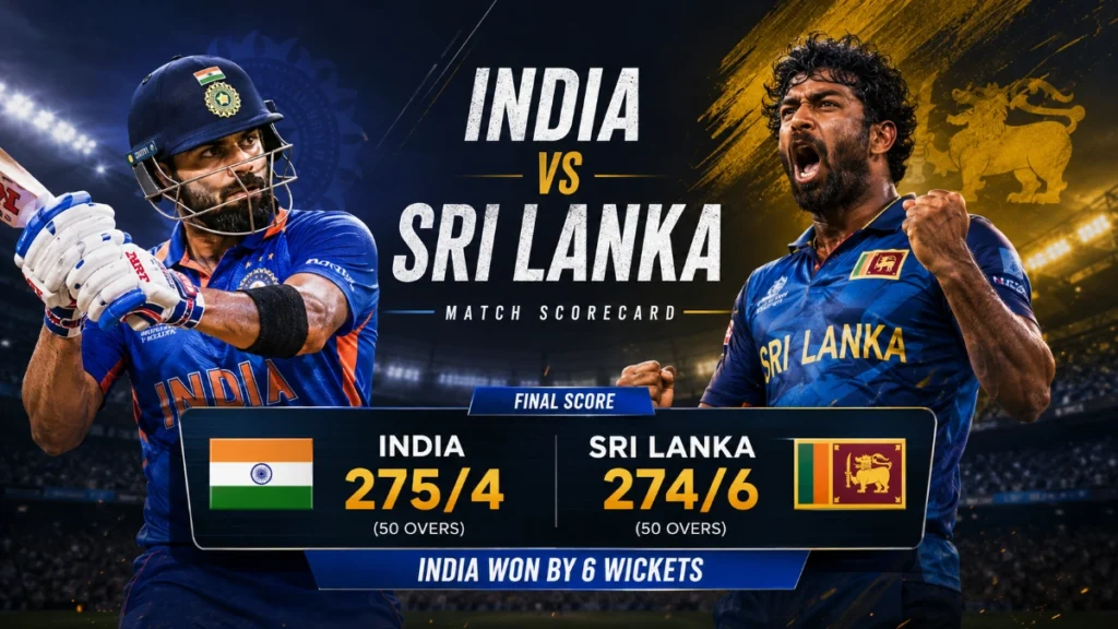 Sri Lanka vs India National Cricket Team Timeli
