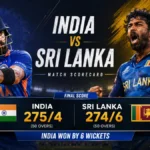 Sri Lanka vs India National Cricket Team Timeli