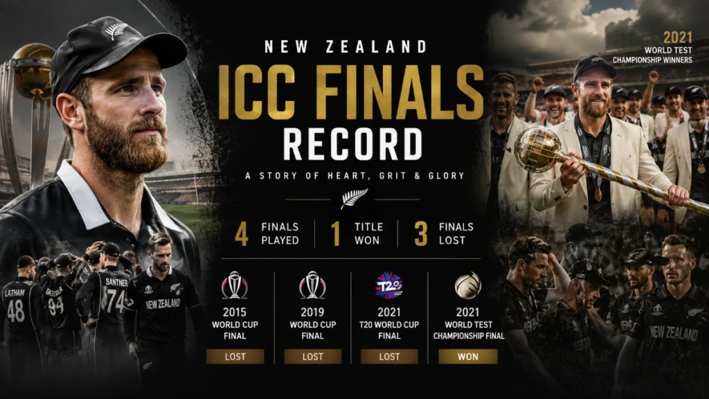 New Zealand National Cricket Team ICC Finals Record