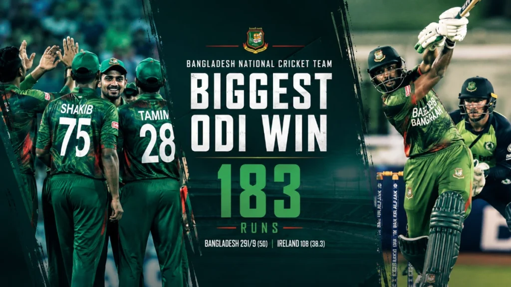 Bangladesh National Cricket Team Biggest ODI Win