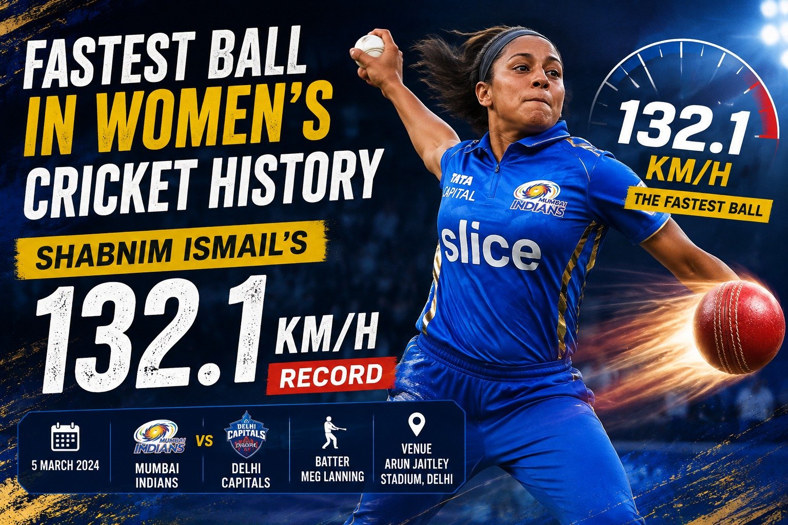 Fastest Ball in Women's Cricket History